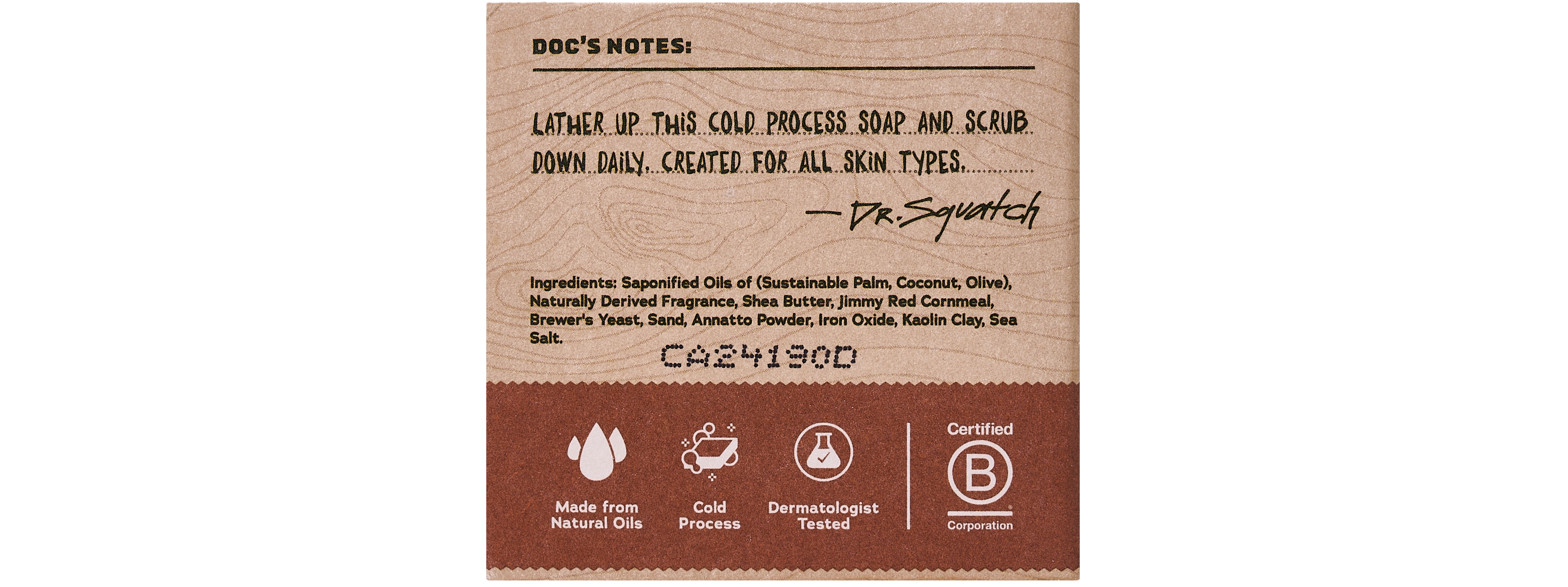 Dr. Squatch Wood Barrel Bourbon Mini bar soap — product photo 2 of 3