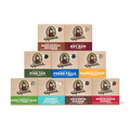 Dr. Squatch men's natural soap 9-pack bundle displaying nine bar varieties with color-coded labels and scent names.
