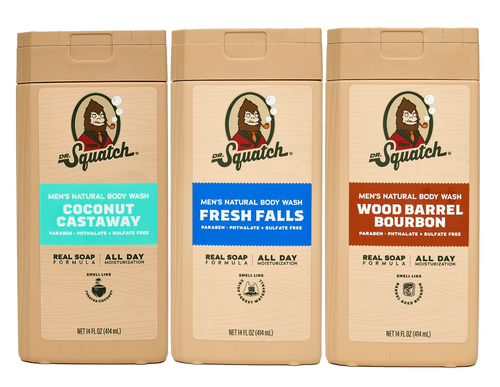 Dr. Squatch 14 oz Body Wash Subscription - 3 Bottles package