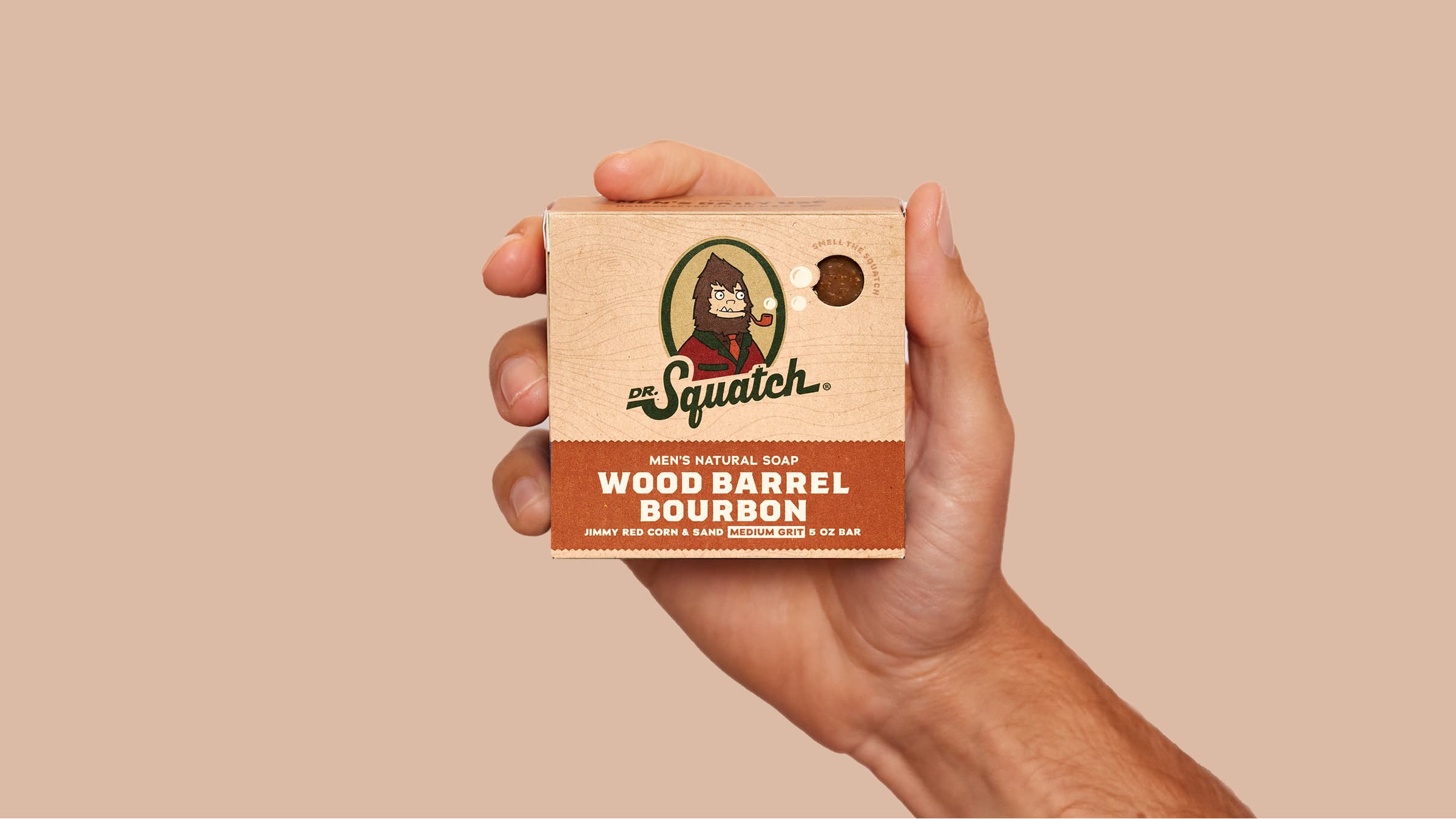 Dr. Squatch 6-pack, Bar Soap gift set being used