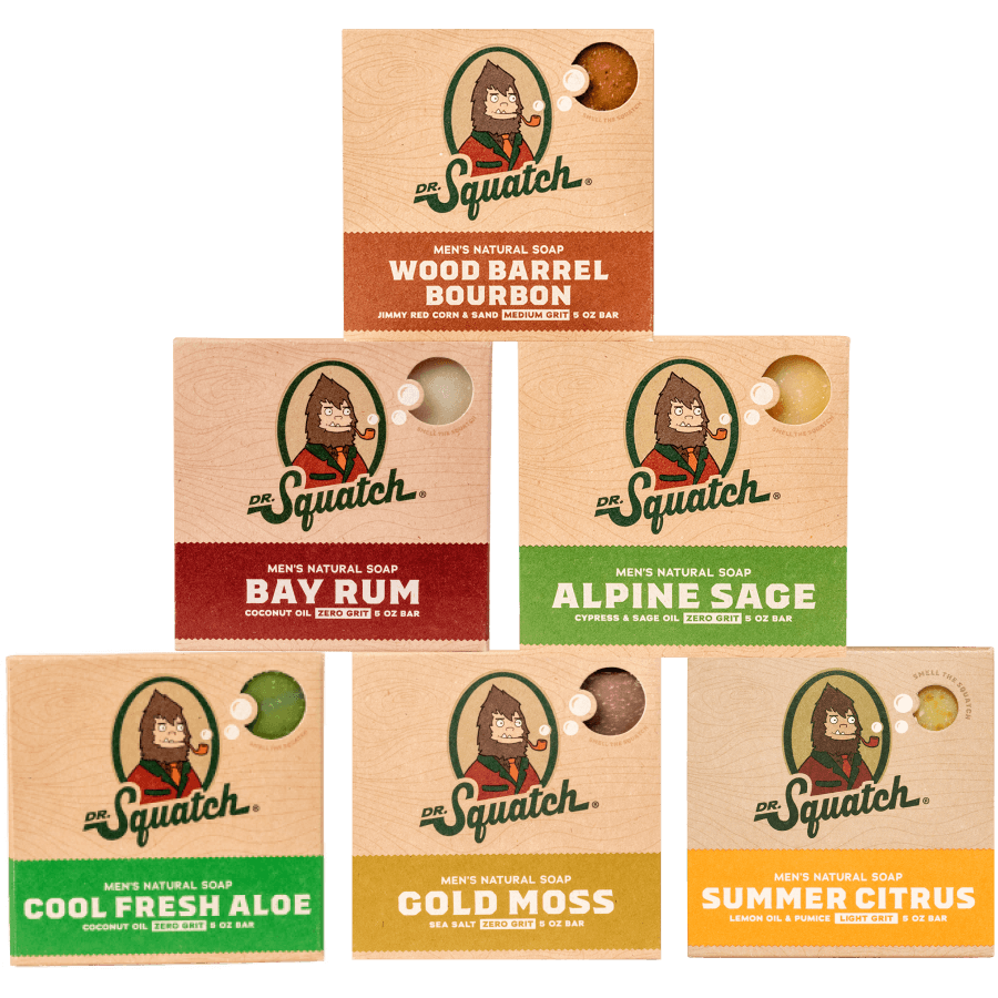 Dr. Squatch Bar Soap Subscription, 6-pack package